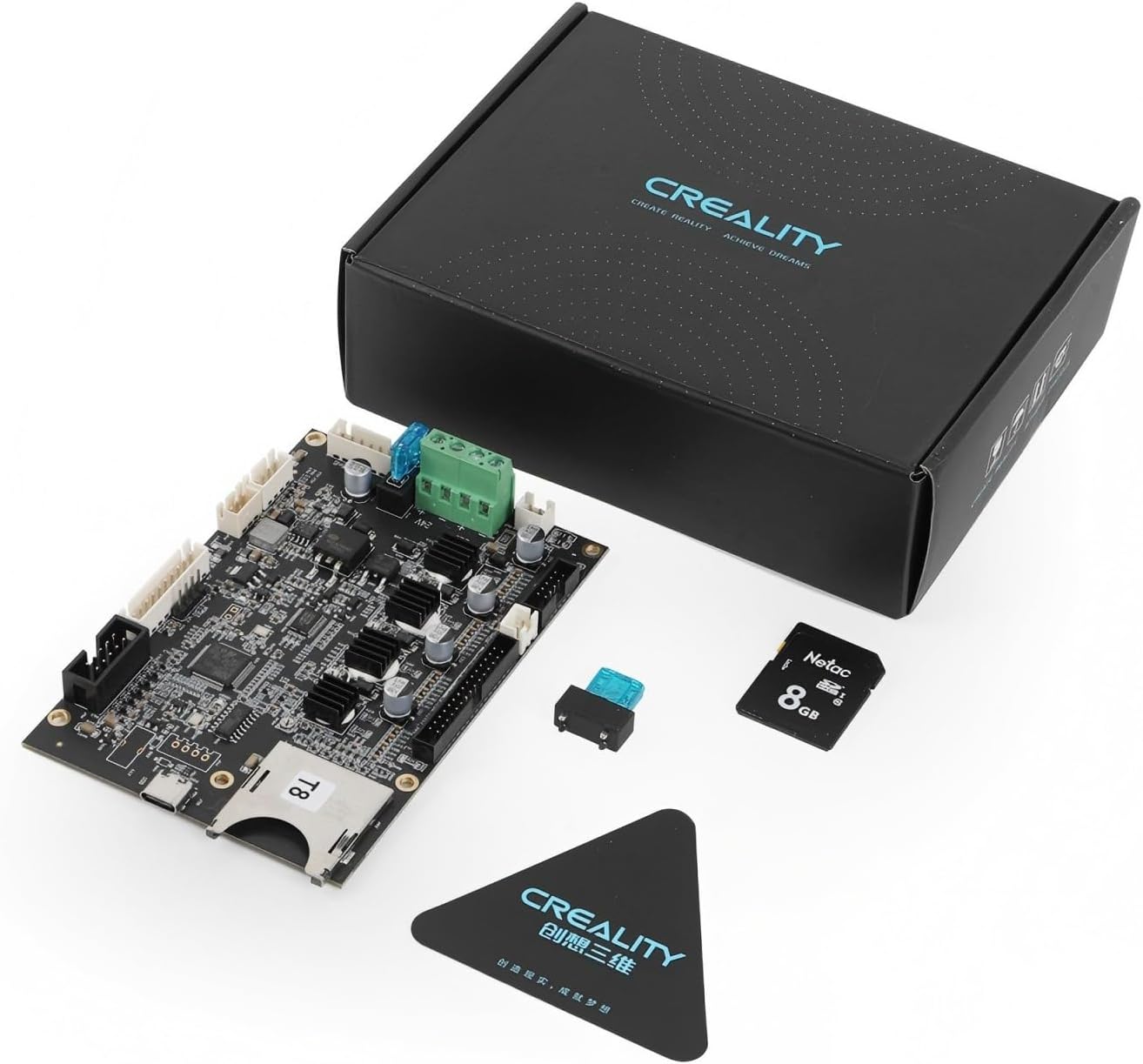 Creality 3D Ender-3 S1 Silent Motherboard 32 Bit Mainboard SD Card Fuse Package with TMC2208 Drivers for Ender 3 S1 3D Printer Part All-Round Heat Dissipation Integrated Drive and Control