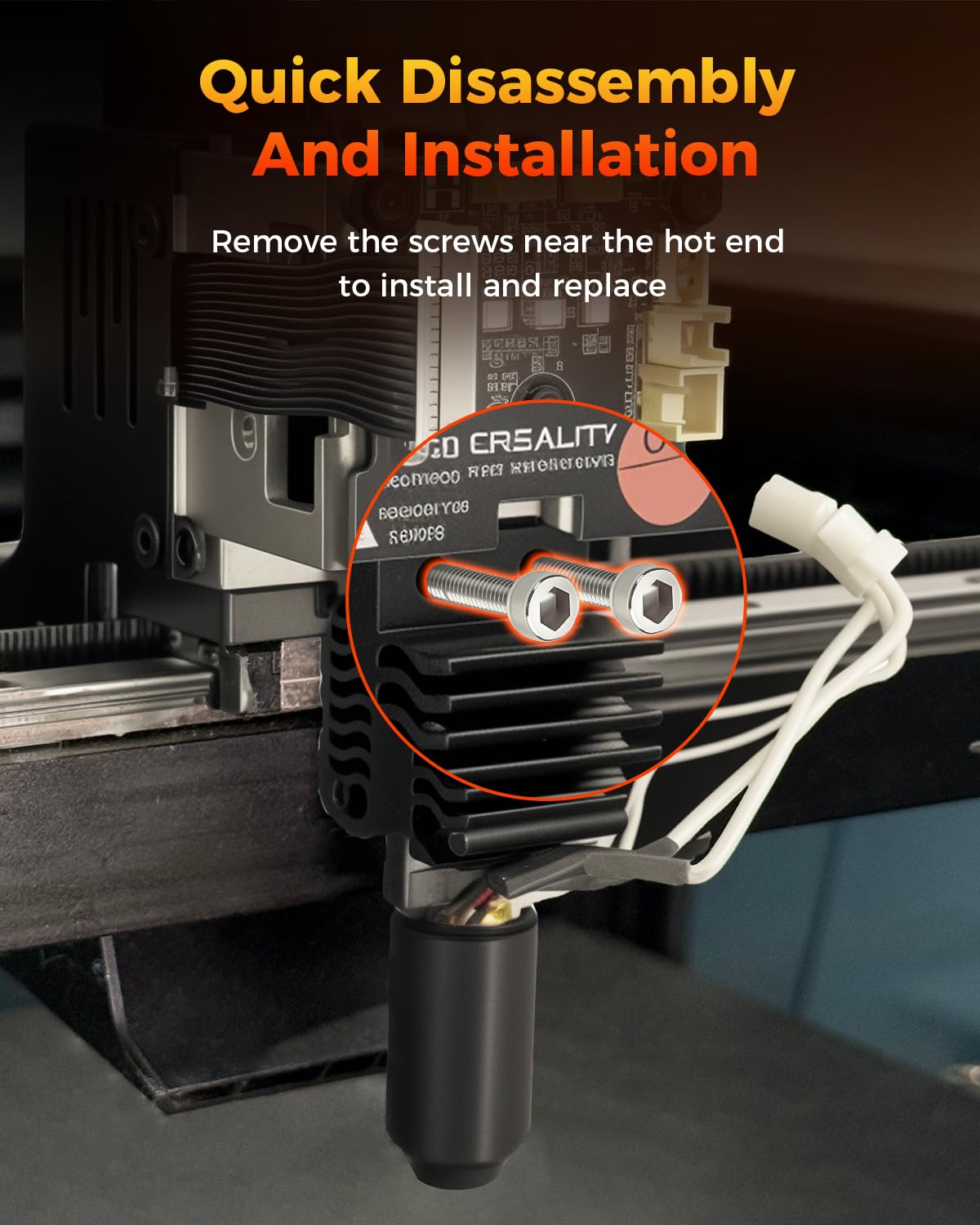 Creality Ender 5 Max Ceramic Heating Block Kit, High Thermal Conductivity, High Flow Printing, High Temperature Resistance(300℃)