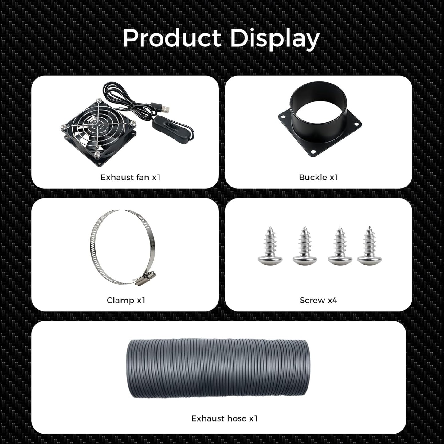 Creality Fume Extraction Kit, High-Efficiency Ventilation Fan, Exhaust Smoke and Dust for 3D Printer & Laser Engraver Enclosure