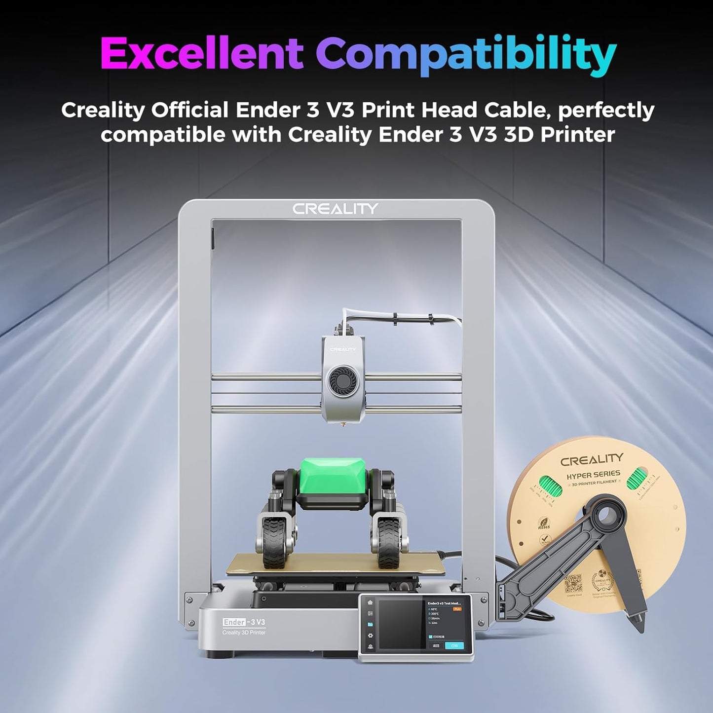 Creality Ender 3 V3 Print Head Cable, Hotend Mainboard Connector Wire, Replacement Hotend Adapter Cable