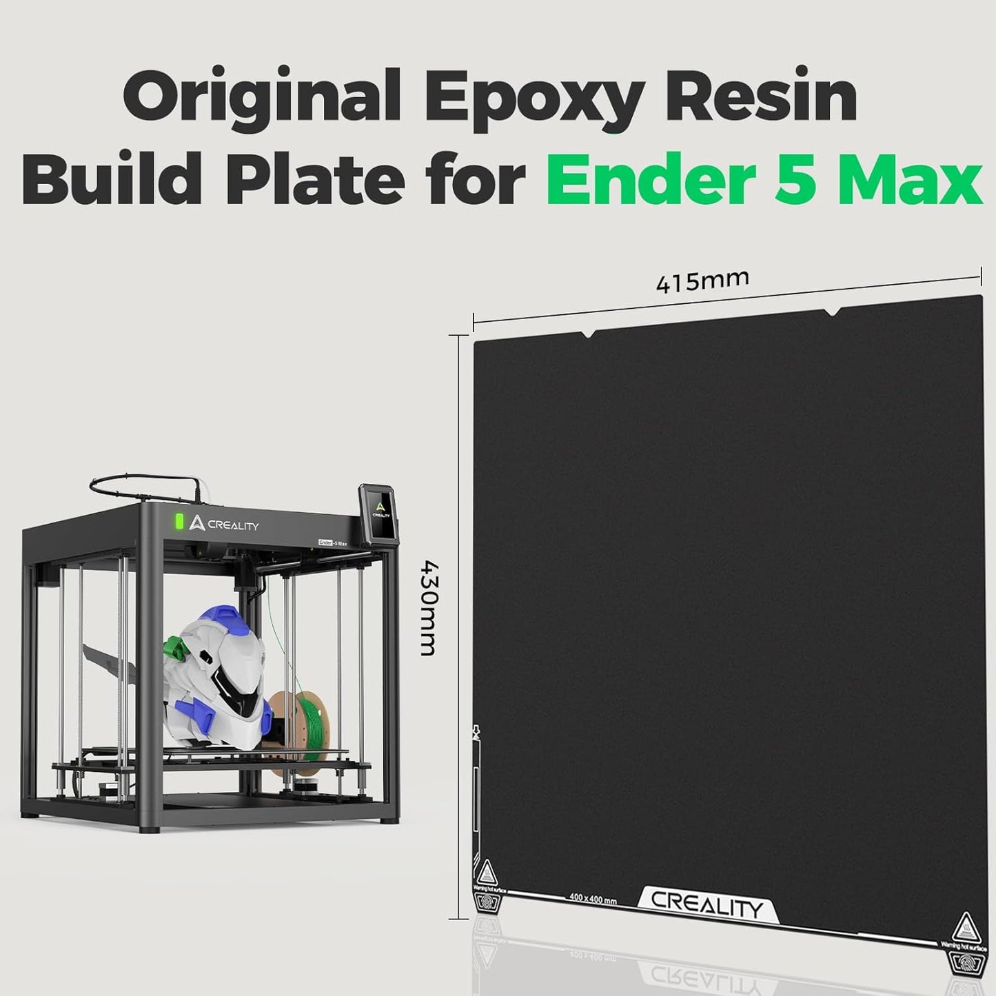 Creality Ender 5 Max 3d Printer Epoxy Resin Build Plate EP Coated Magnetic Steel Bed Plate