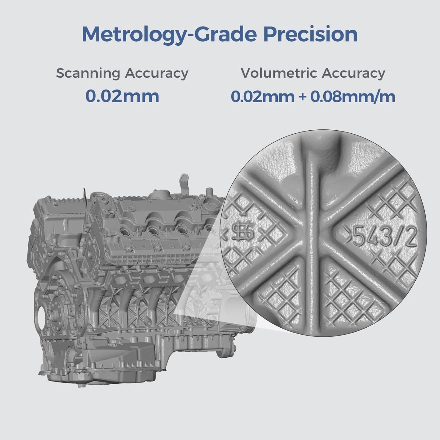 Creality 3D Scanner Sermoon S1 Blue Laser Handheld Scanner with Metrology-Grade
