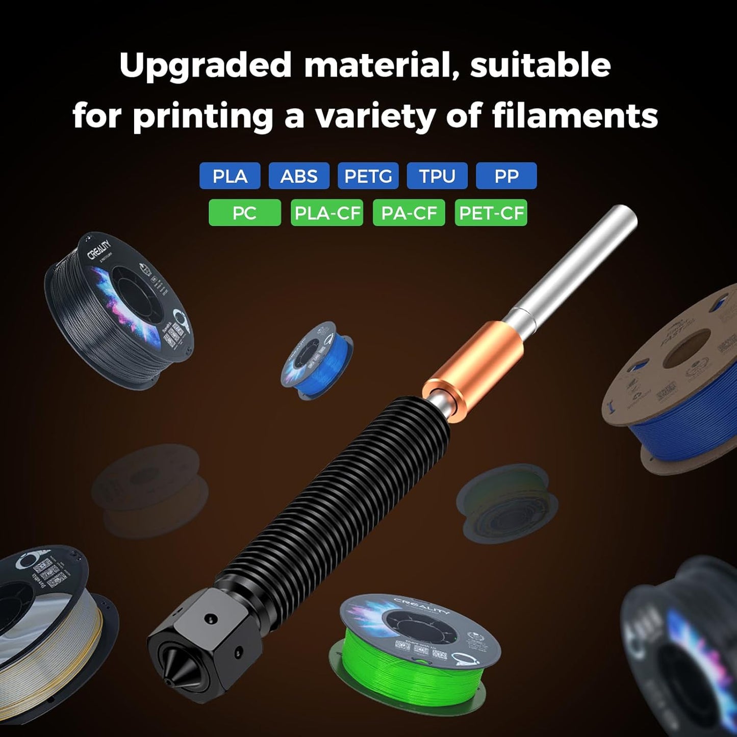 Creality Hi / K2/ K2 Pro/ K2 Plus Nozzle, Upgrade E3D Obxidian™ Extruder Hotend Nozzles, 0.4mm