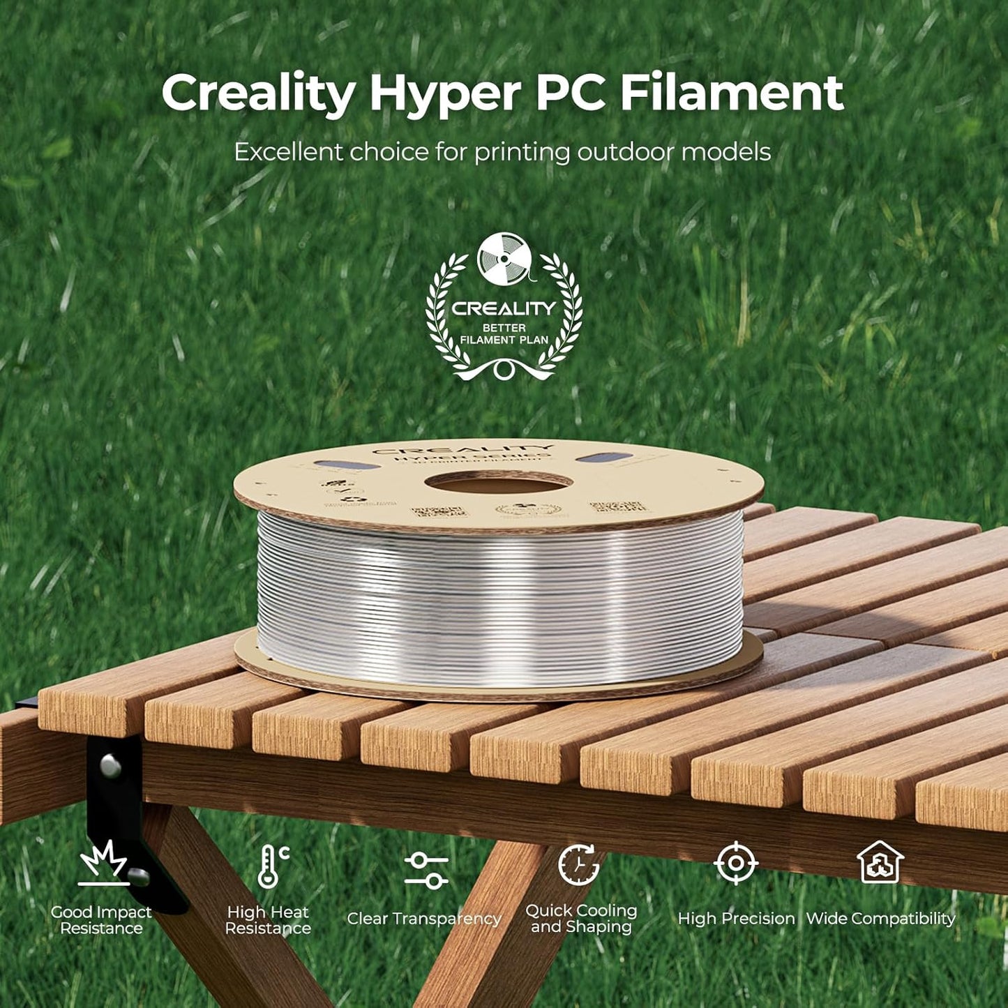 Creality Hyper PC Filament Transparent 1kg 1.75mm Singapore