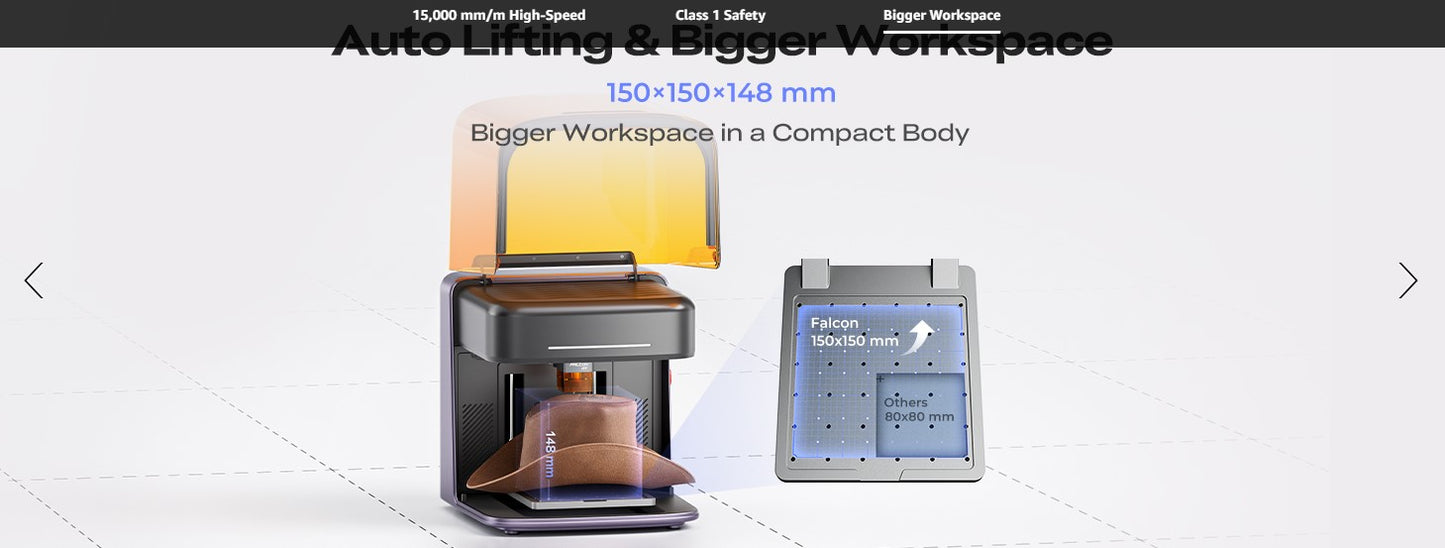 Creality Falcon A1C 10W AI Laser Engraver with AI Camera, Class 1 Laser Engraving Machine