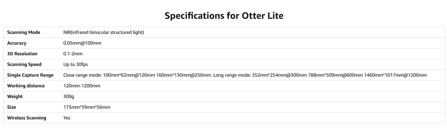 Creality 3D Scanner Otter Lite, Handheld Wireless Scanner Singapore