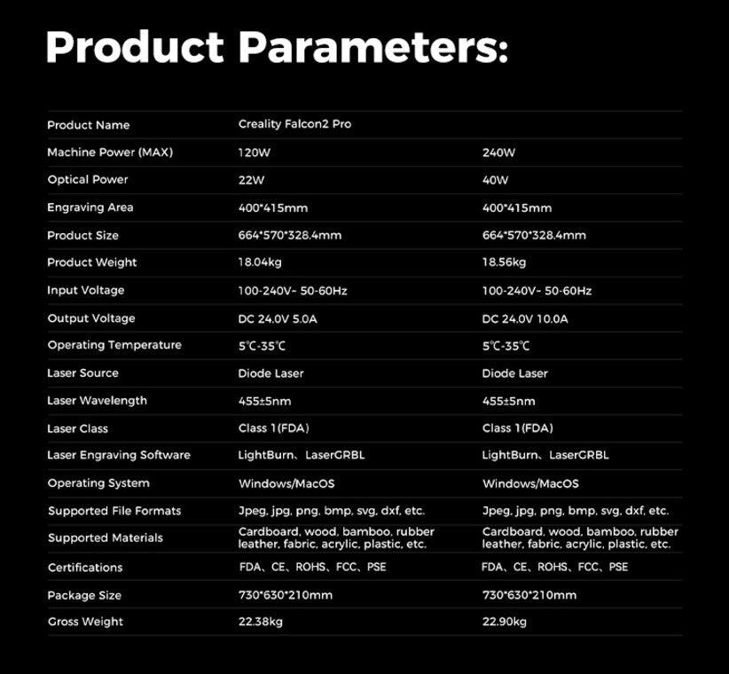Creality Falcon 2 Pro 60W Laser Engraver Singapore