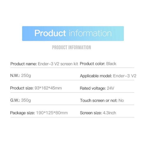 Creality Ender 3 V2 24-bit Colorful Intelligent Screen Kit - Creality Store