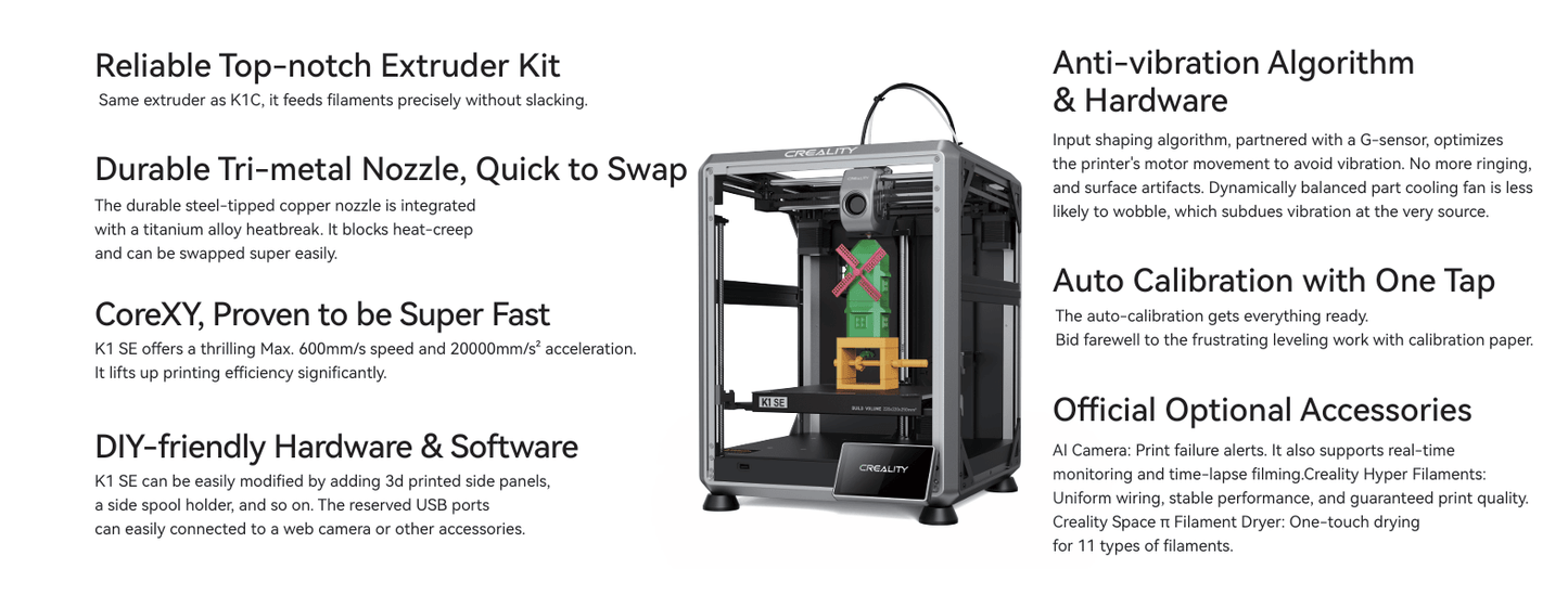 Creality K1 SE 3D Printer High-Speed - Creality Store