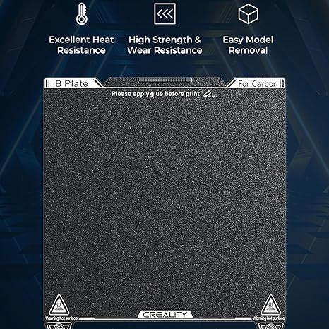Creality K1C Texture PEI Build Plate Kit, 3D Printer Heat and Wear Resistance Textured PEI Spring Steel Plateform - Creality Store
