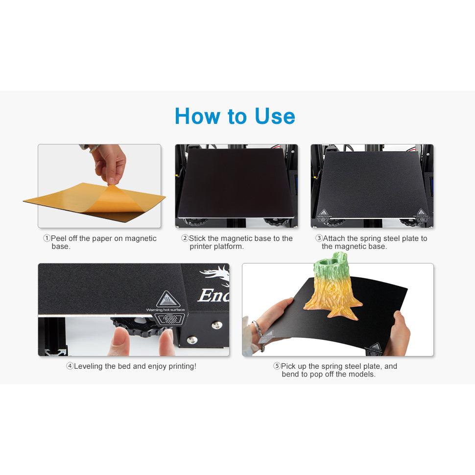 Ender 3 S1 Plus Frosted PC Build Plate Magnetic Flexible Bed 310x315mm for CR-10 10S Pro Ender 3 Max - Creality Store
