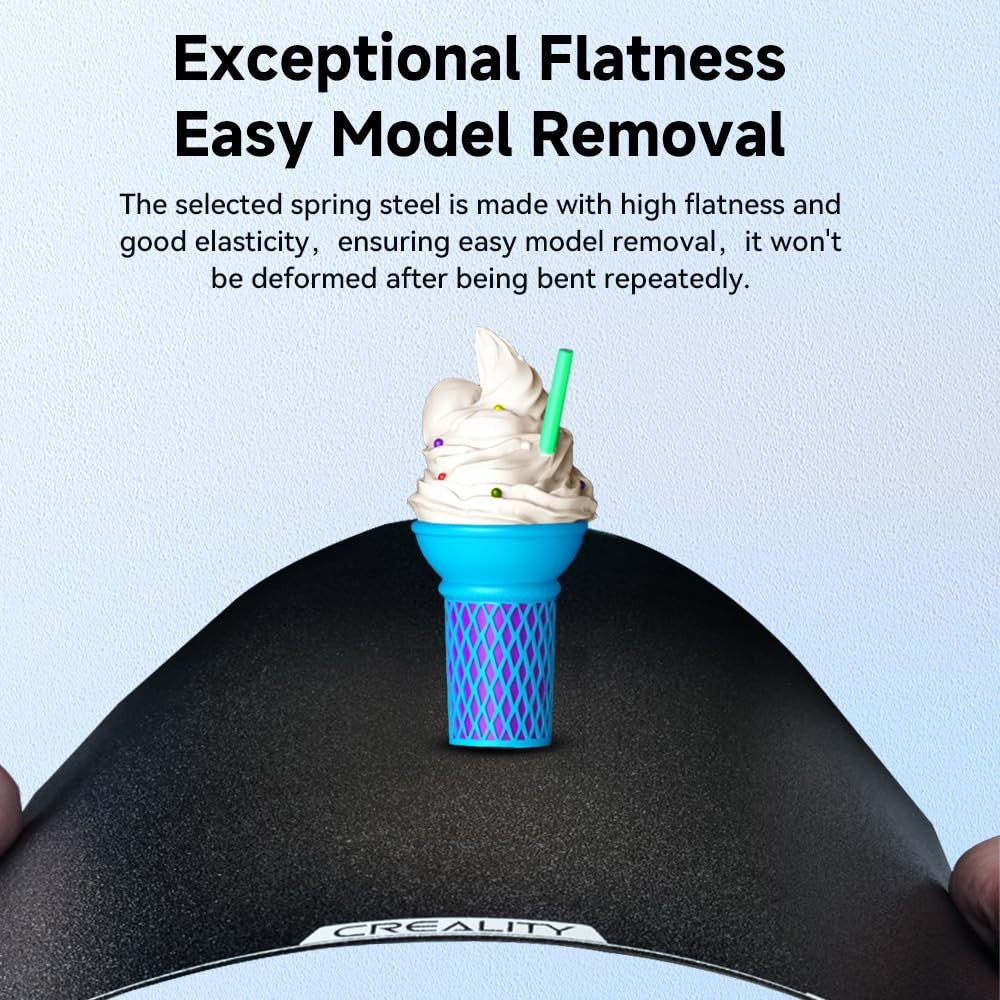 Creality K2 Plus PEI Frosted Build Plate K2 Plus Build Plate Frosted PEI Sheet,370x370mm Flexible Spring Surface