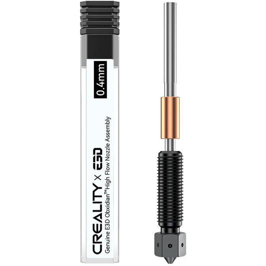 Creality K1C 0.4mm E3D Obxidian High Flow Nozzle - Hardened Steel With Multi-channel Design for K1 Max/K1/Ender 3 V3/Plus/K1 SE 3D Printers - 600mm/s High-speed