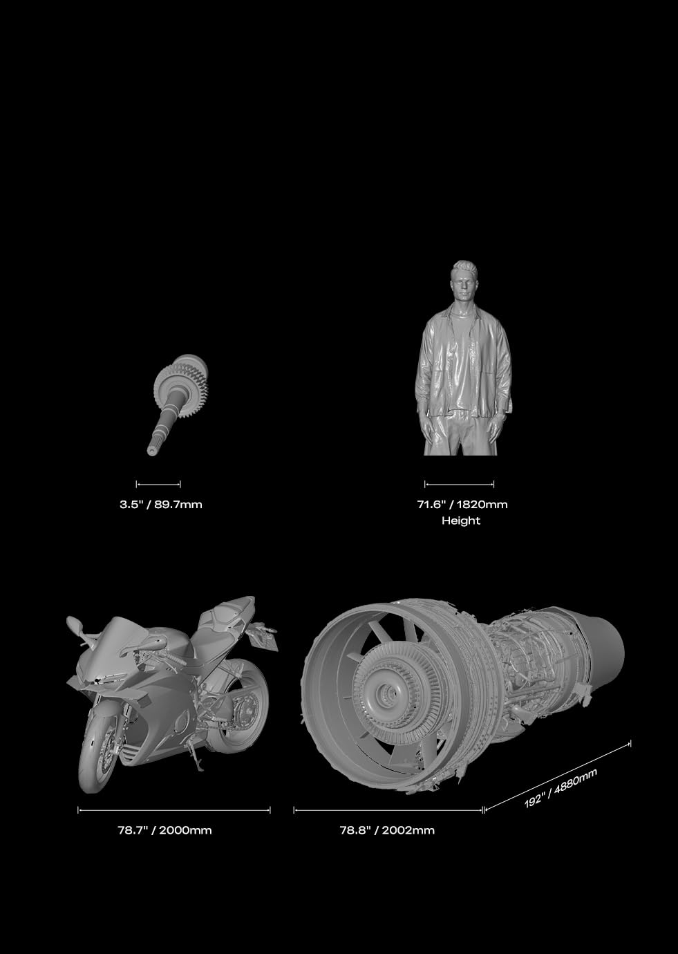 Creality 3D Scanner Sermoon X1, 3D Scanner for 3D Printing with Wireless Scan Bridge, 0.02mm High-Precision, 4-in-1 Multi-Laser & NIR, 90FPS