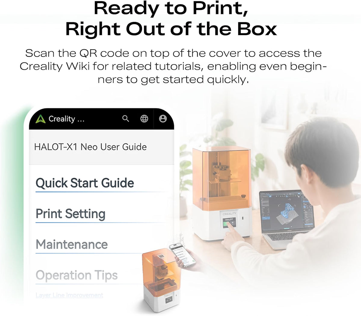 Creality HALOT-X1 Neo Resin 3D Printer 9K Print 153x77x160mm Singapore