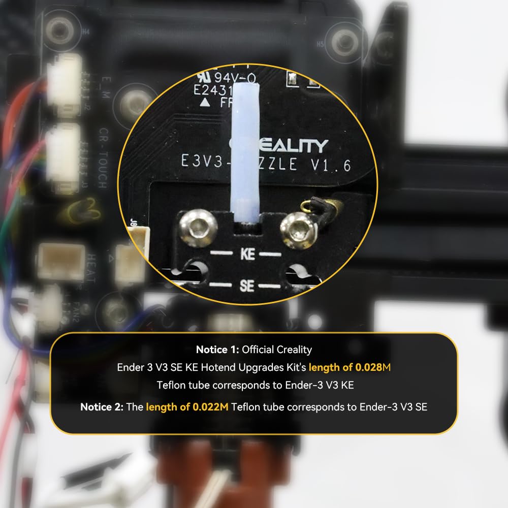 Creality Ender 3 V3 SE/Ender 3 V3 KE Hotend Upgrades Kit, 3D Printers Ceramic Heating Block with Quick-Swap Nozzle, Supports 300°C High Temperature, 600mm/s High-Speed