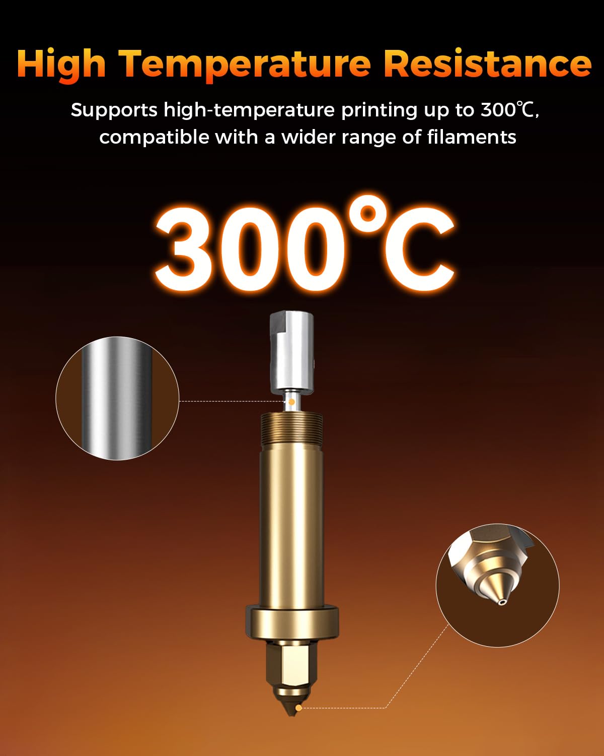 Creality Ender 5 Max Ceramic Heating Block Kit, High Thermal Conductivity, High Flow Printing, High Temperature Resistance(300℃)