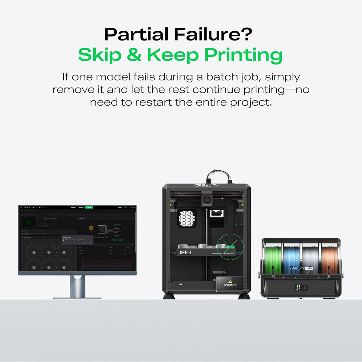 Creality K2 SE 3D Printer, 500mm/s High-Speed Printing