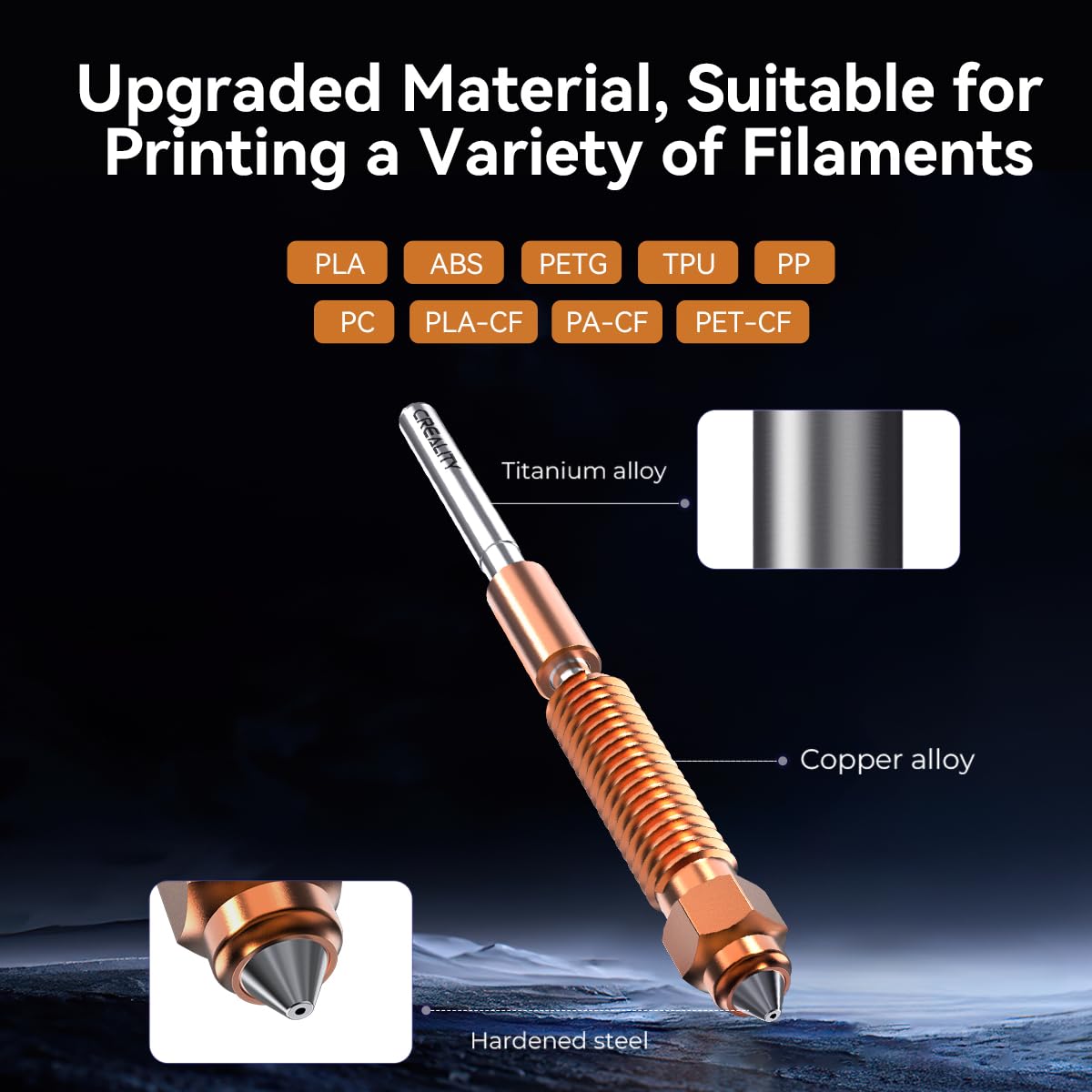 Creality Ender 3 V3 SE/Ender 3 V3 KE Hotend Upgrades Kit, 3D Printers Ceramic Heating Block with Quick-Swap Nozzle, Supports 300°C High Temperature, 600mm/s High-Speed
