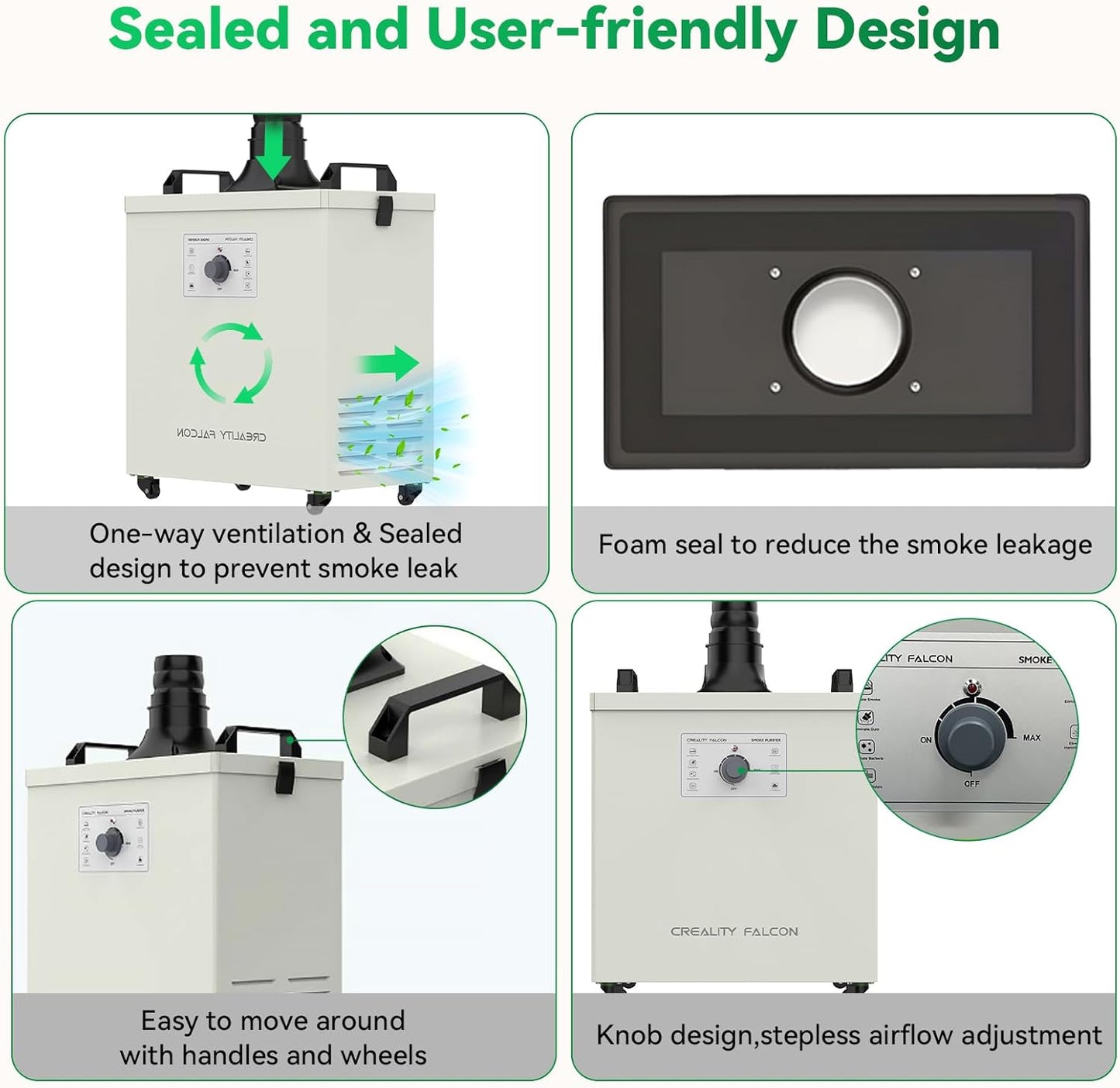 Creality Smoke Purifier for Laser Engraver, Fume Extractor for Most Laser Enclosure