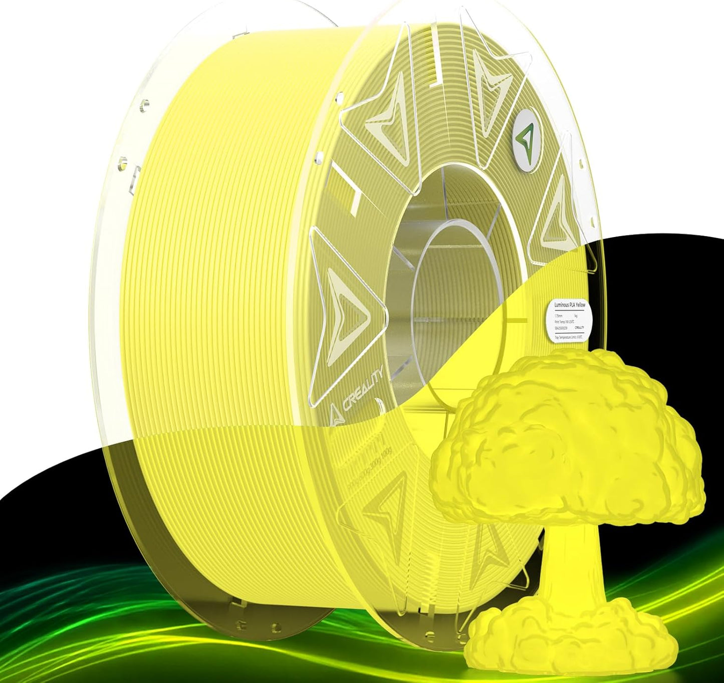 Creality Hyper Luminous PLA Filament 1.75mm 1KG, Glow in The Dark Filament for 3D Printers, Bright Long-Lasting Glow,