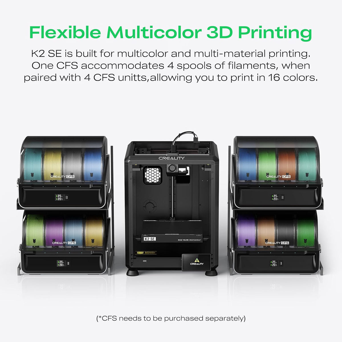 Creality K2 SE 3D Printer, 500mm/s High-Speed Printing