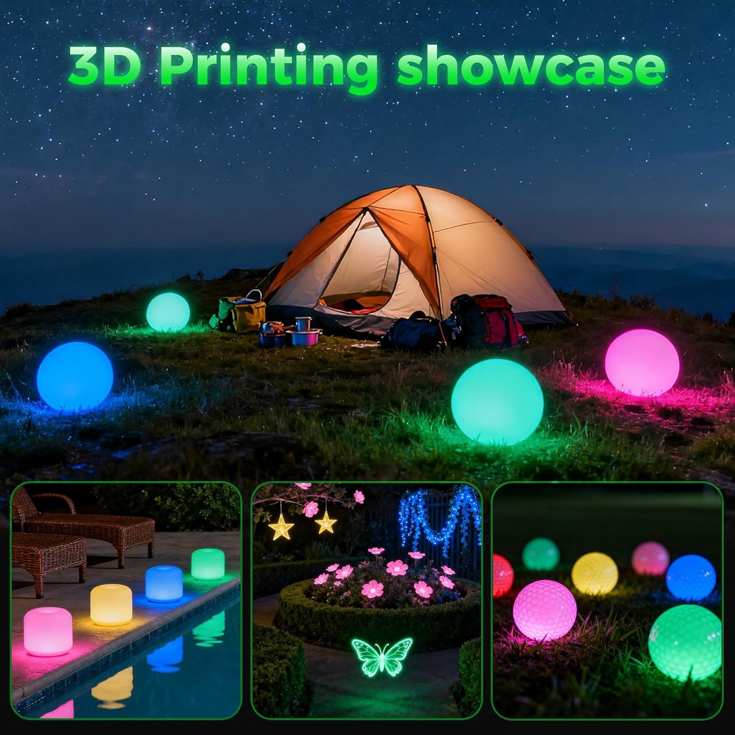 Creality Hyper Luminous PLA Filament 1.75mm 1KG, Glow in The Dark Filament for 3D Printers, Bright Long-Lasting Glow,