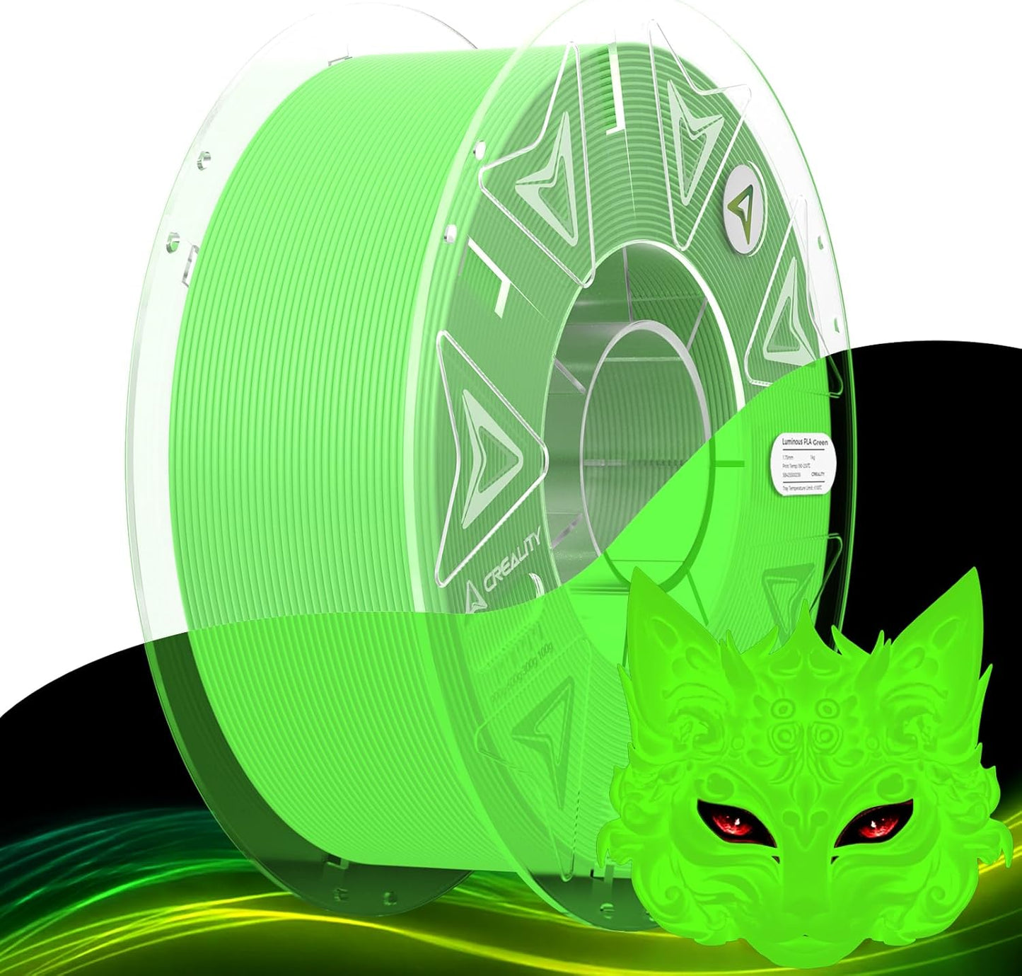 Creality Hyper Luminous PLA Filament 1.75mm 1KG, Glow in The Dark Filament for 3D Printers, Bright Long-Lasting Glow,