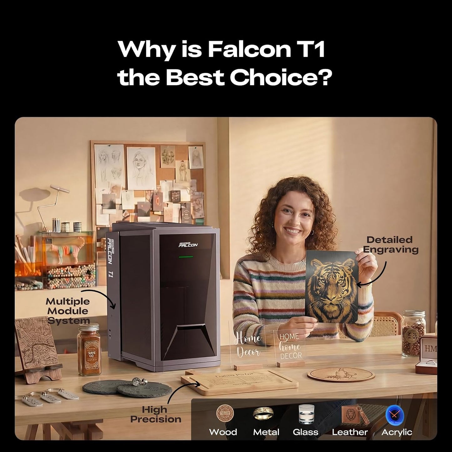Creality Falcon T1 40W Diode Laser Cutter & Engraver