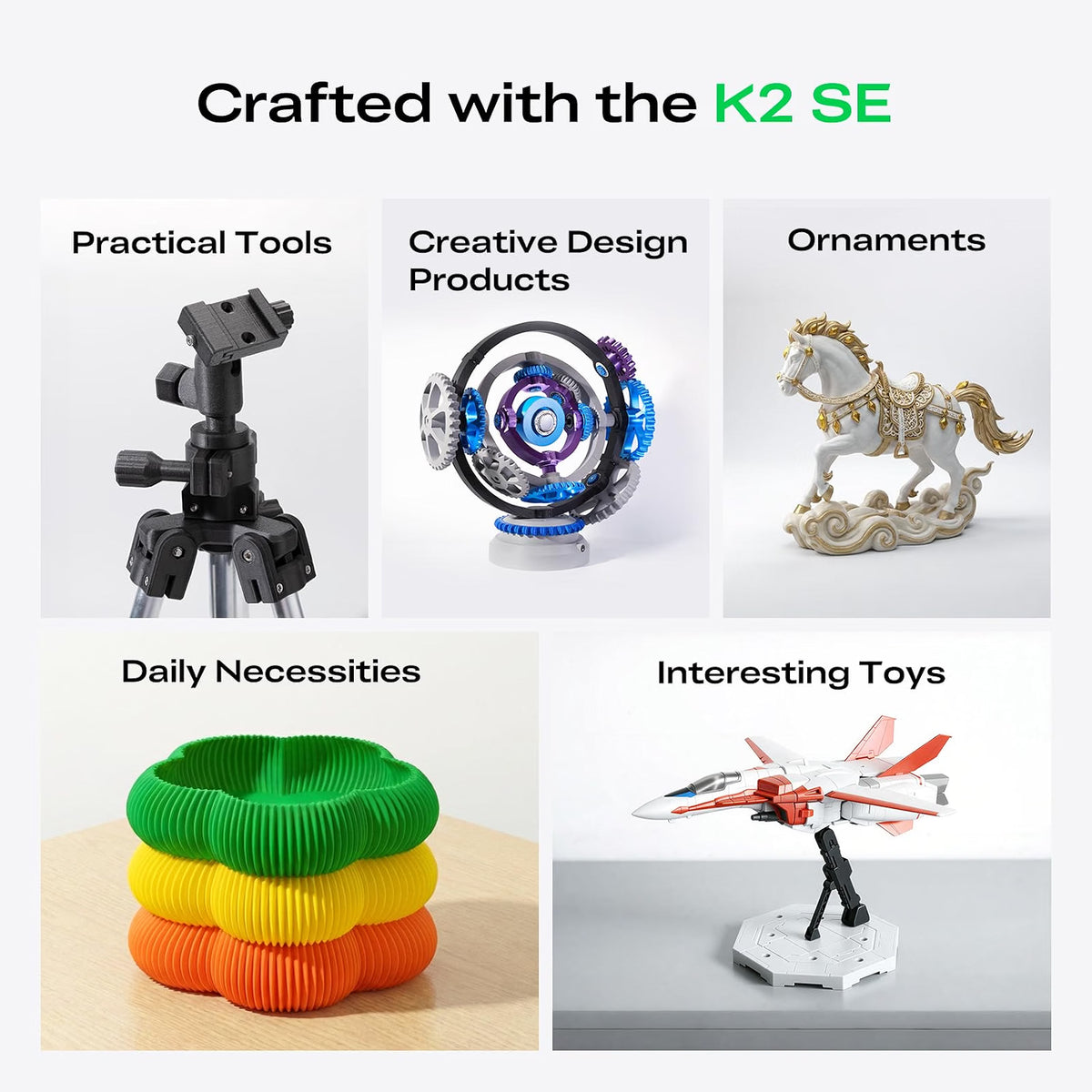 Creality K2 SE 3D Printer, 500mm/s High-Speed Printing