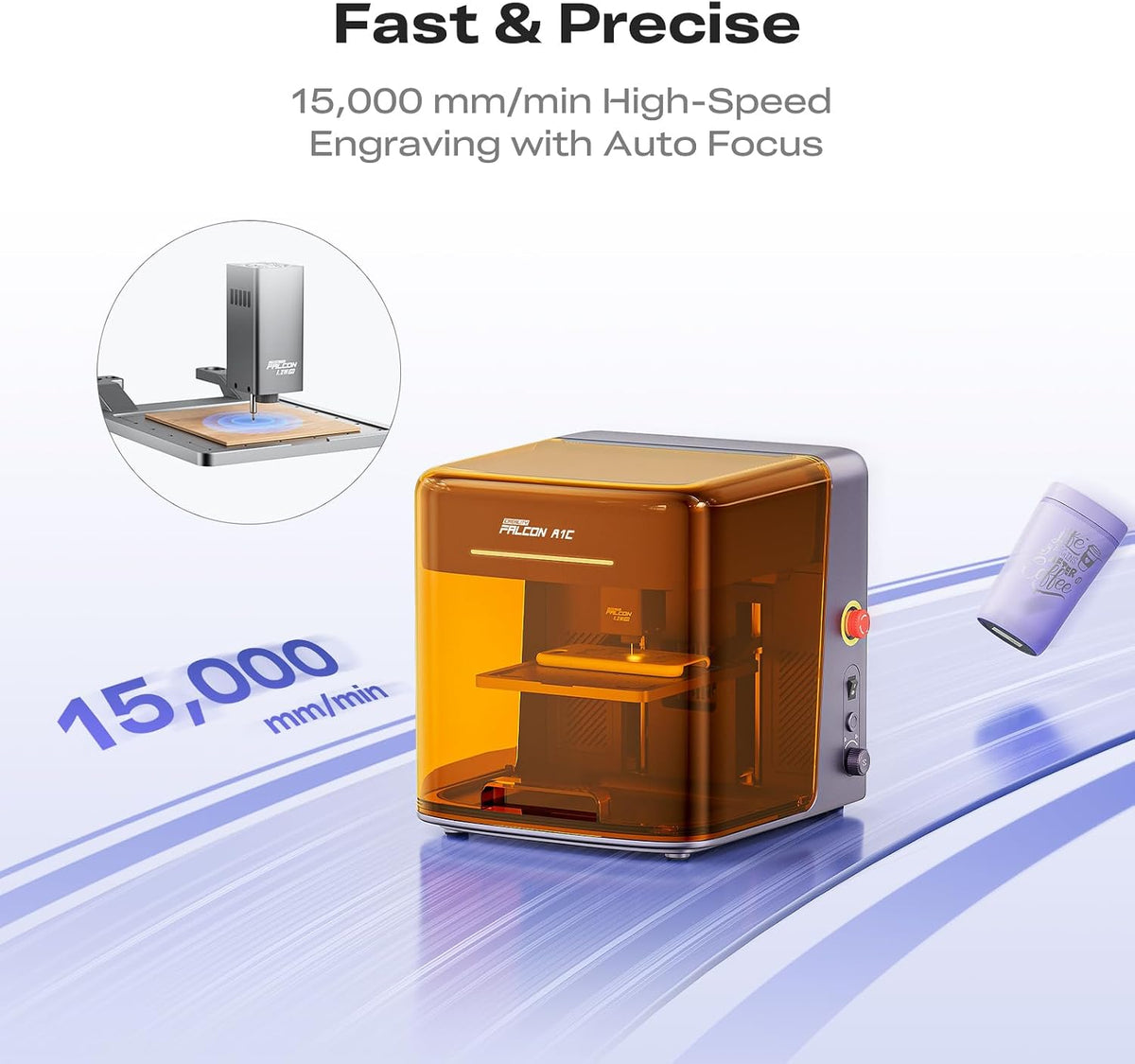 Creality Falcon A1C 10W AI Laser Engraver with AI Camera, Class 1 Laser Engraving Machine