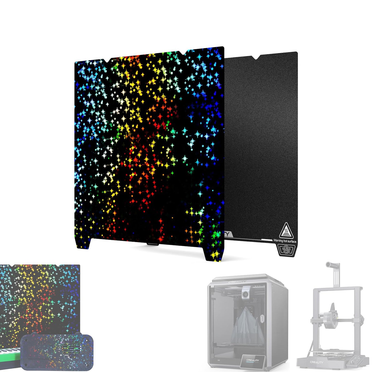 Creality Double-sided Printing “Stars” 235x235mm (Glossy PET + Coated PEI), Without soft magnetic sticker, 3D Printer Platform bed