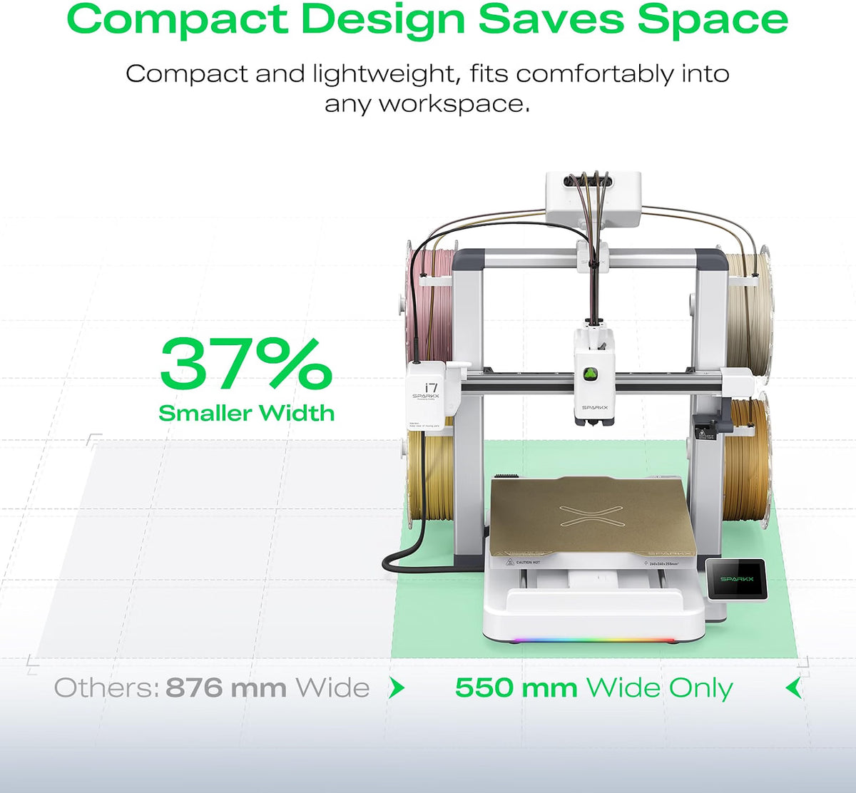 Creality SPARKX i7 Nano Combo 3D Printer, Multi Color High Speed Printer