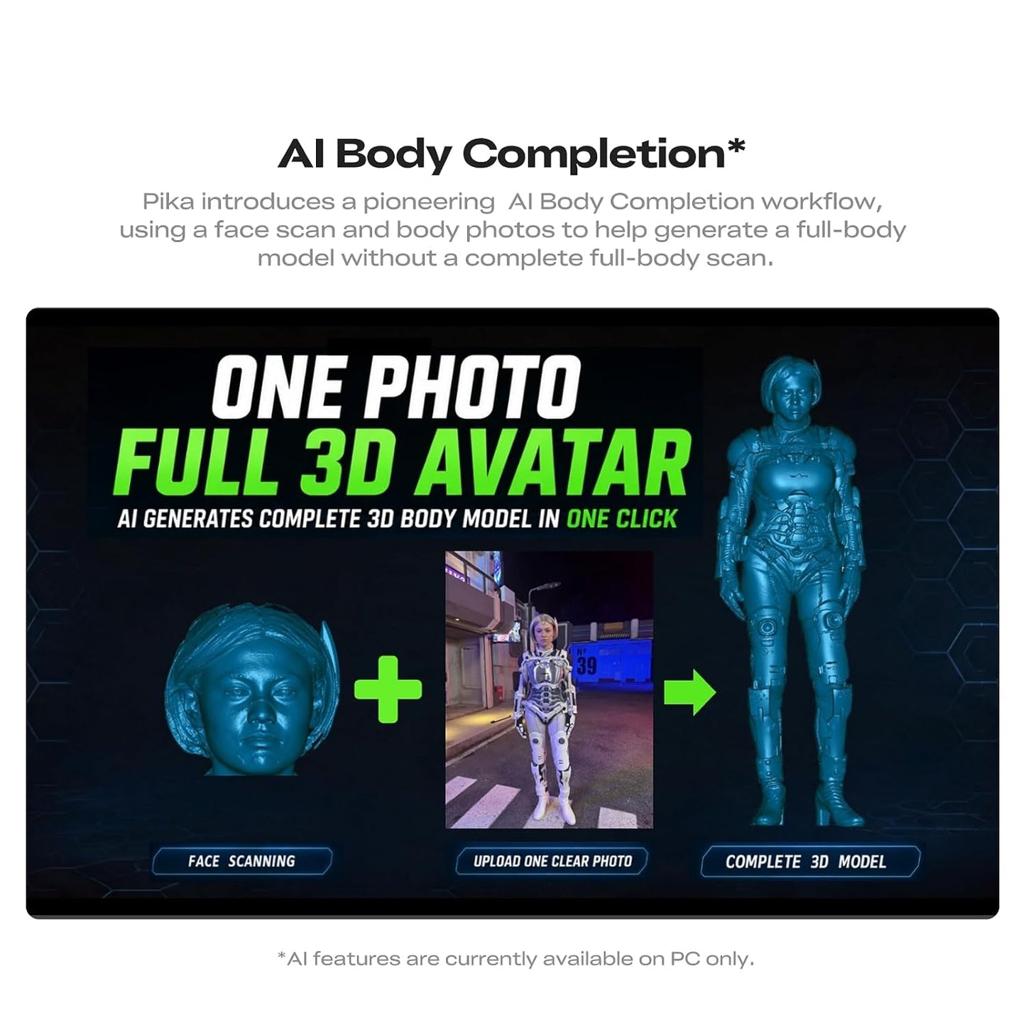 Creality Pika 3D Scanner Dual 7-Line Blue Laser & NIR Light, 0.03mm Precision