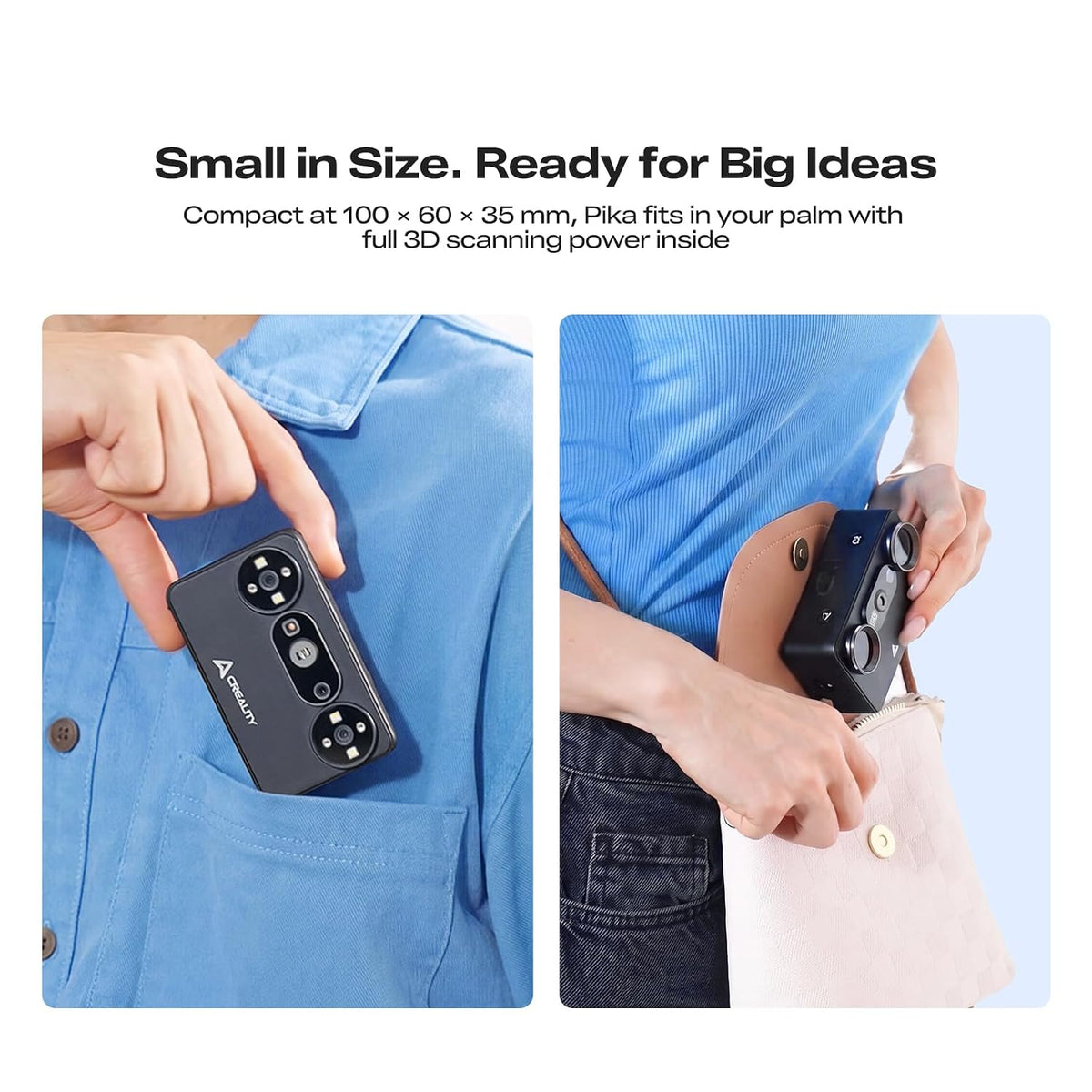 Creality Pika 3D Scanner Dual 7-Line Blue Laser & NIR Light, 0.03mm Precision