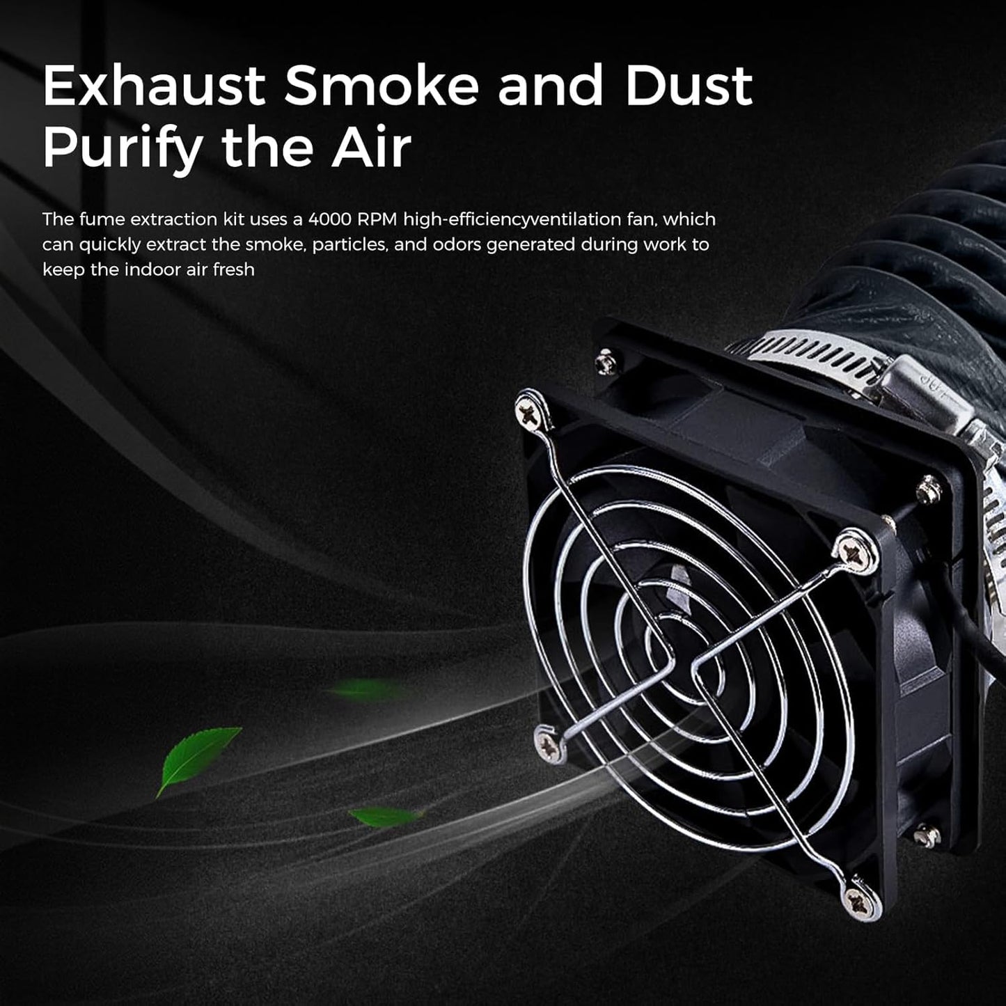 Creality Fume Extraction Kit, High-Efficiency Ventilation Fan, Exhaust Smoke and Dust for 3D Printer & Laser Engraver Enclosure