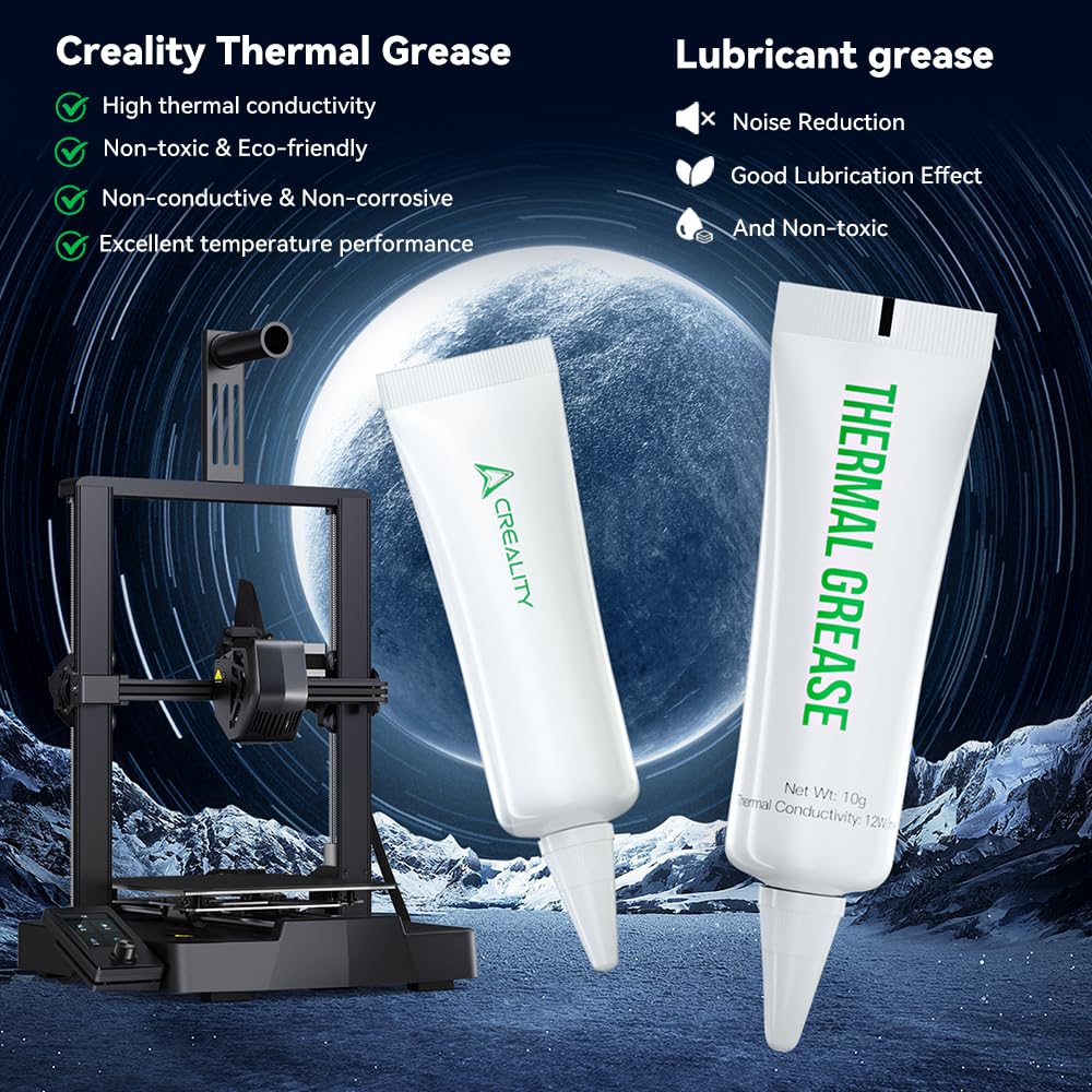 Creality 3D Printer Accessory Pack, 3D Printer Glue Stick + Thermal Grease + Lubricant Grease Maintenance Tools