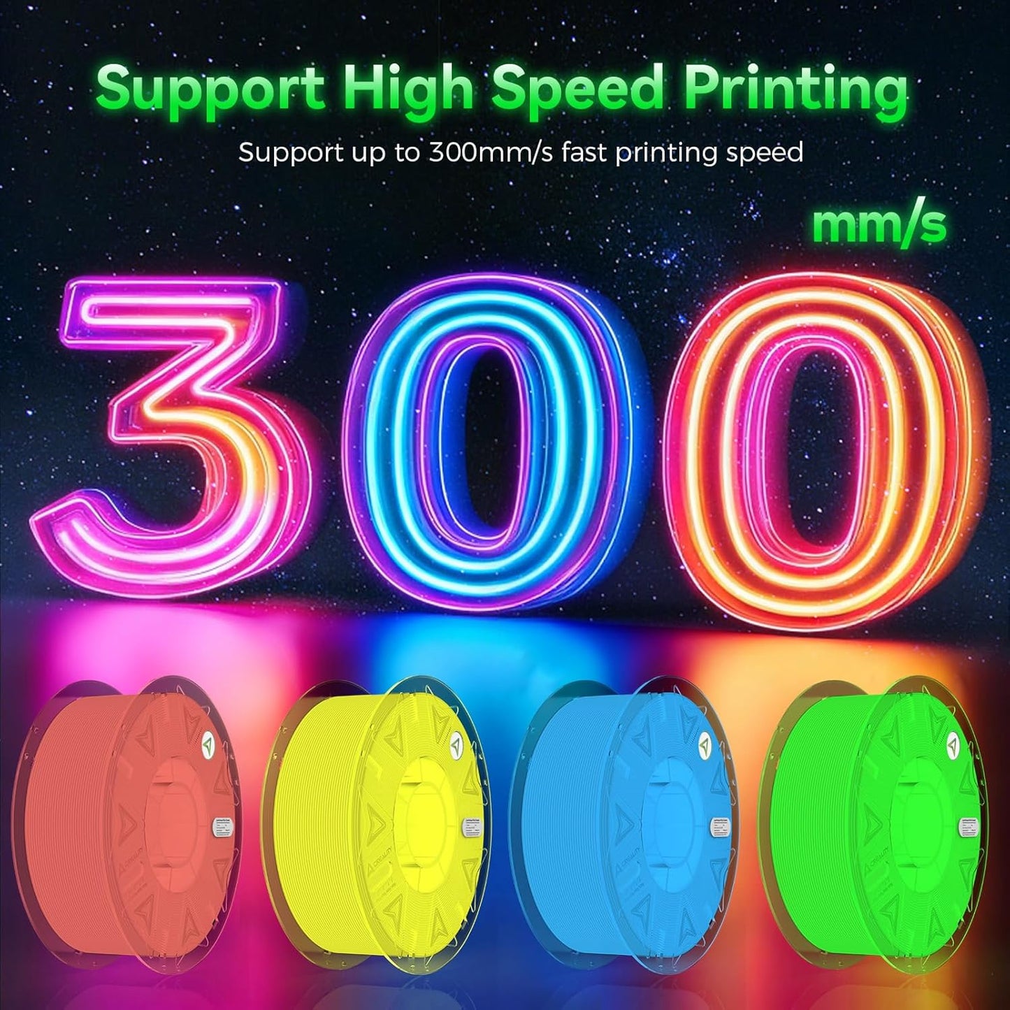 Creality Hyper Luminous PLA Filament 1.75mm 1KG, Glow in The Dark Filament for 3D Printers, Bright Long-Lasting Glow,
