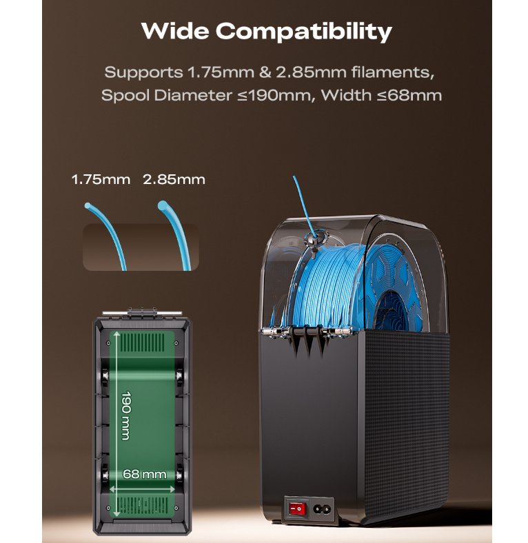 Creality SpacePi SE Filament Dryer Dehydrator Holder Keeping Dry for Printer Filamen Storage Singapore