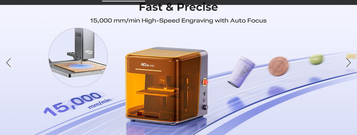Creality Falcon A1C 10W AI Laser Engraver with AI Camera, Class 1 Laser Engraving Machine