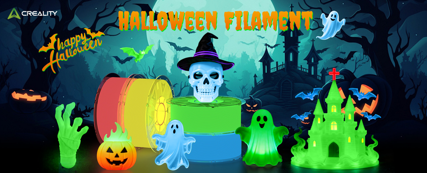 Creality Hyper Luminous PLA Filament 1.75mm 1KG, Glow in The Dark Filament for 3D Printers, Bright Long-Lasting Glow,