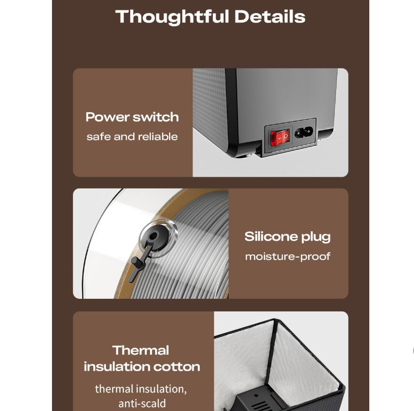 Creality SpacePi SE Filament Dryer Dehydrator Holder Keeping Dry for Printer Filamen Storage Singapore