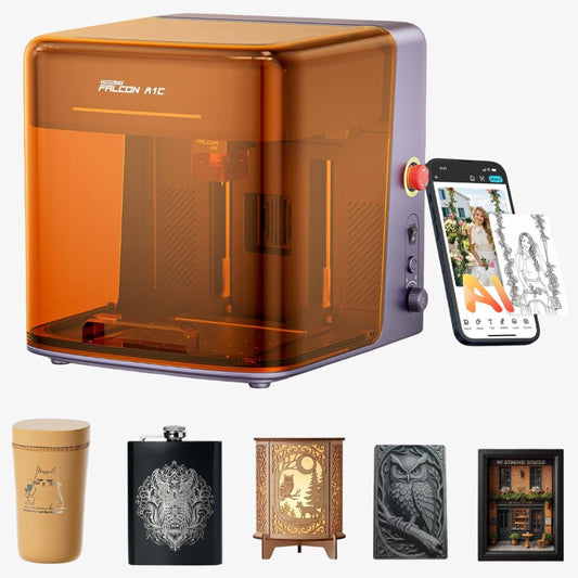 Creality Falcon A1C 10W AI Laser Engraver with AI Camera, Class 1 Laser Engraving Machine