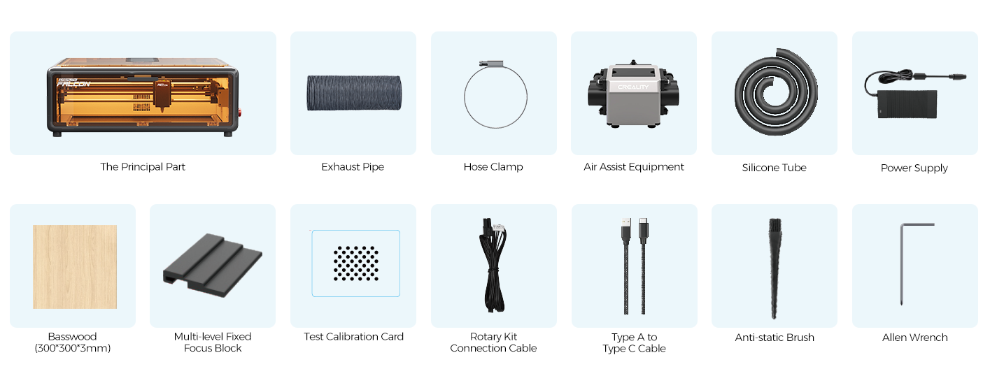 Creality Falcon A1 10W Laser Engraver with Air Assist, Pre-Assembled Laser Cutter Singapore