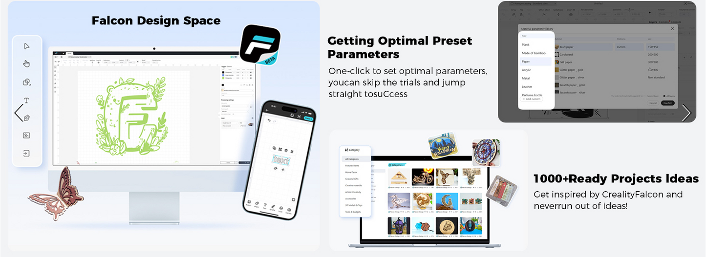 Creality Falcon A1 Pro 20W, Enclosed Engraver with Air Assist, HD Smart Camera for Auto Focus, APP Control, Convenient Touch Screen, Class 1 Safety Engraving Machine for Wood and Metal, Acrylic