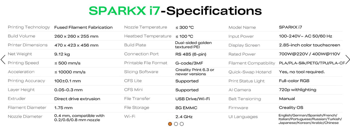Creality SPARKX i7 Nano Combo 3D Printer, Multi Color High Speed Printer