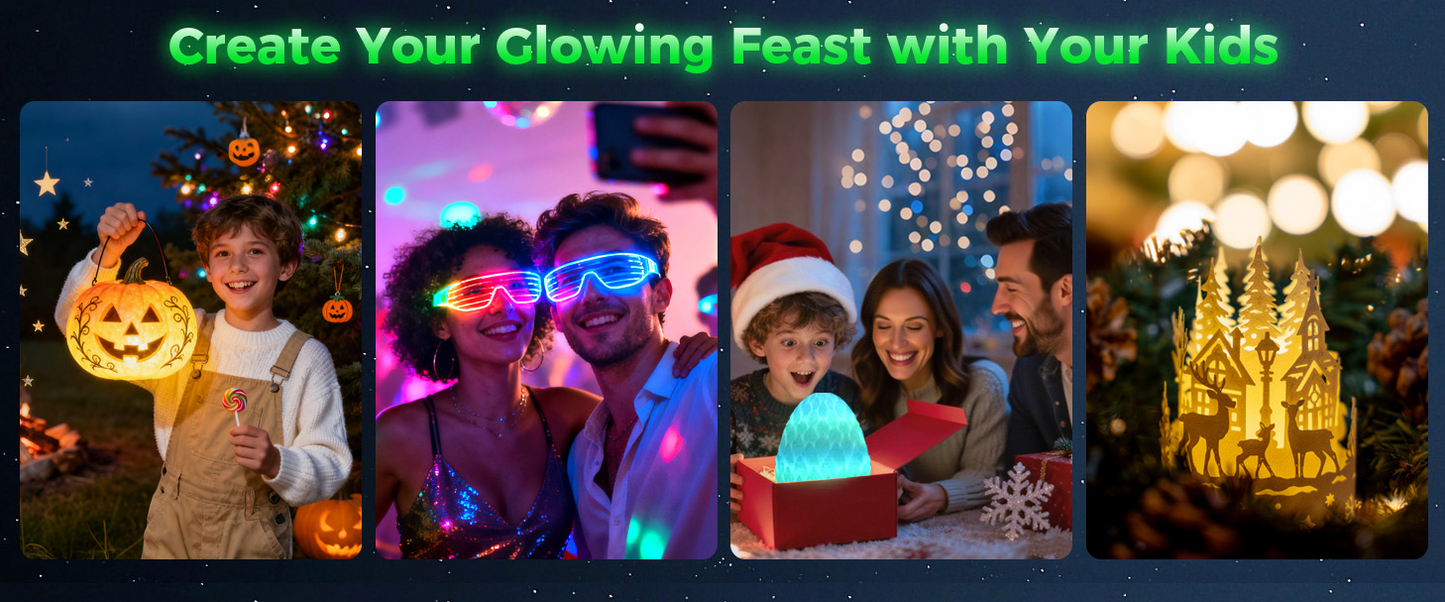 Creality Hyper Luminous PLA Filament 1.75mm 1KG, Glow in The Dark Filament for 3D Printers, Bright Long-Lasting Glow,