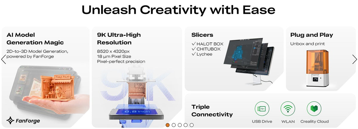Creality HALOT-X1 Neo Resin 3D Printer 9K Print 153x77x160mm Singapore