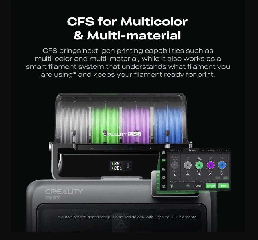 Creality K2 Pro Combo 3D Printer 600mm/s Multi Color Printing Smart Auto Leveling Singapore