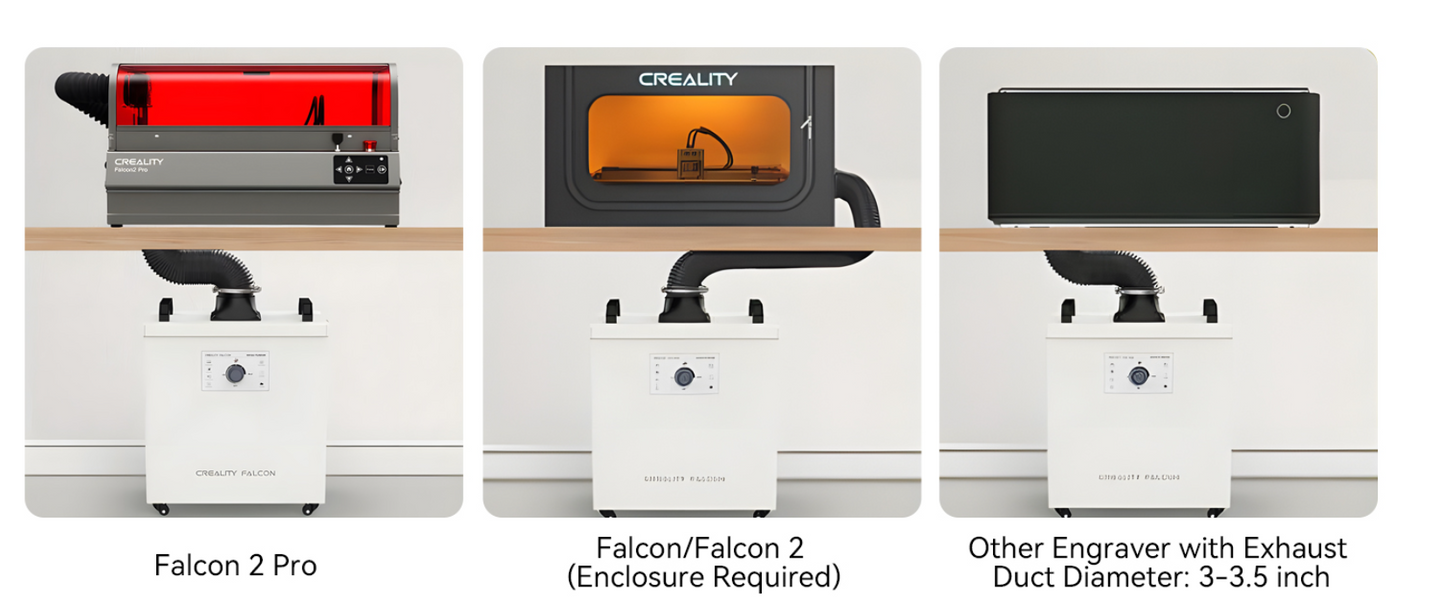 Creality Smoke Purifier for Laser Engraver, Fume Extractor for Most Laser Enclosure